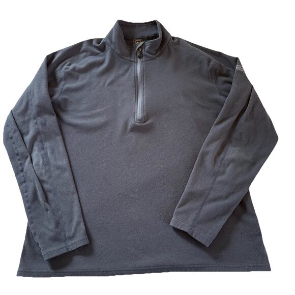 Eastern Mountain Sports EMS Women’s Sz Medium Gray-Blue Fleece Polartec 1/4 Zip - Picture 5 of 13